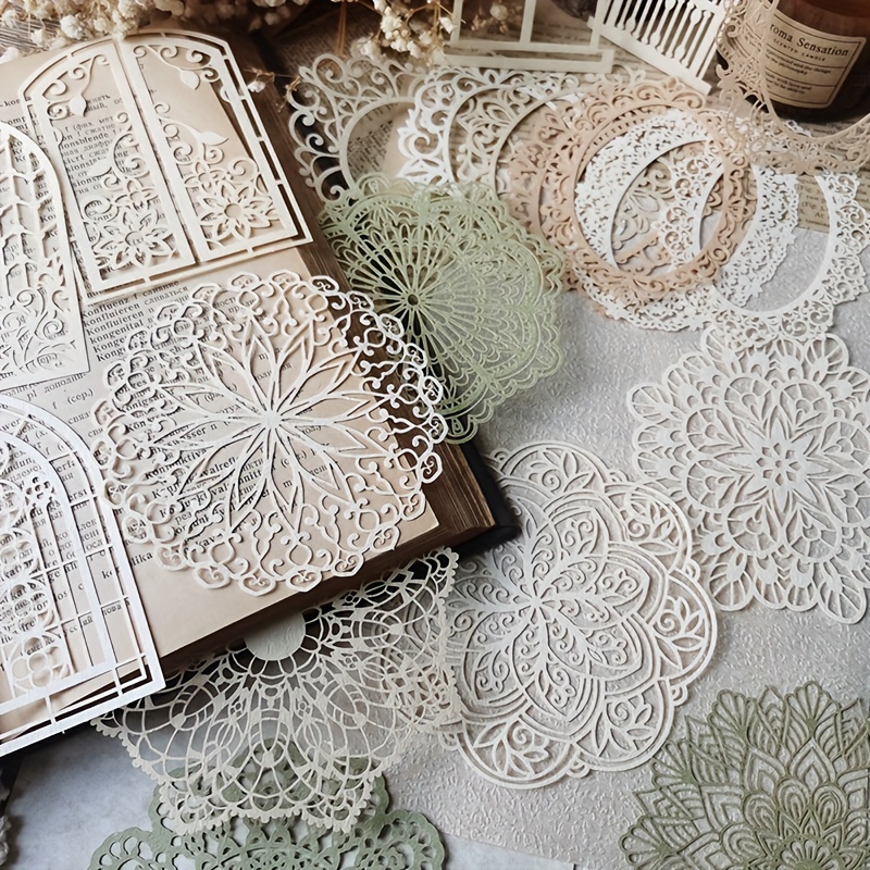 Pattern Tissue Paper - 10 pcs Vintage Lace Hollow Material