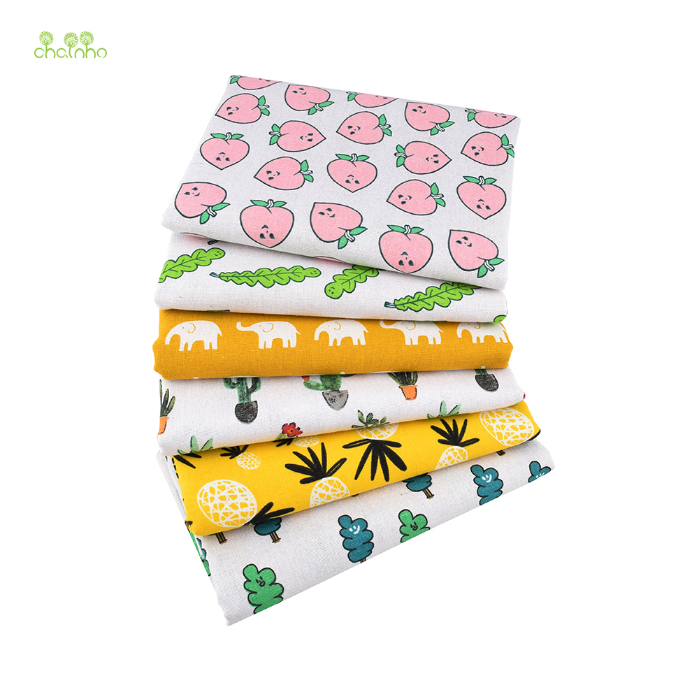 Sewing Geotextile Fabric - Chainho,Printed Cotton Linen Fabric,DIY Sewing Quilting