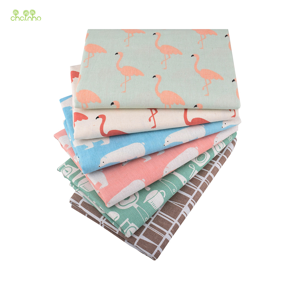 Sewing Geotextile Fabric - Chainho,Printed Cotton Linen Fabric,DIY Sewing Quilting
