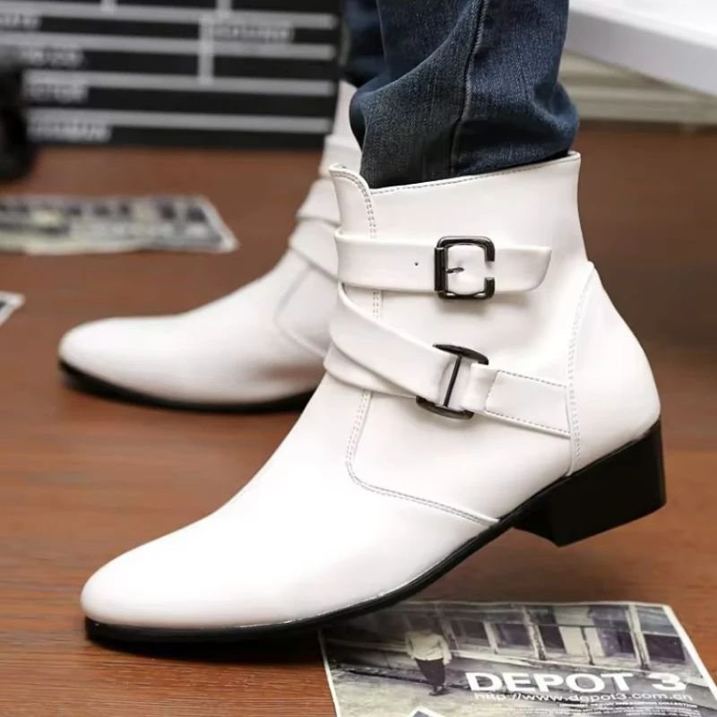 Sewing Nylon - New Men's Boots Leather Chelsea Boots