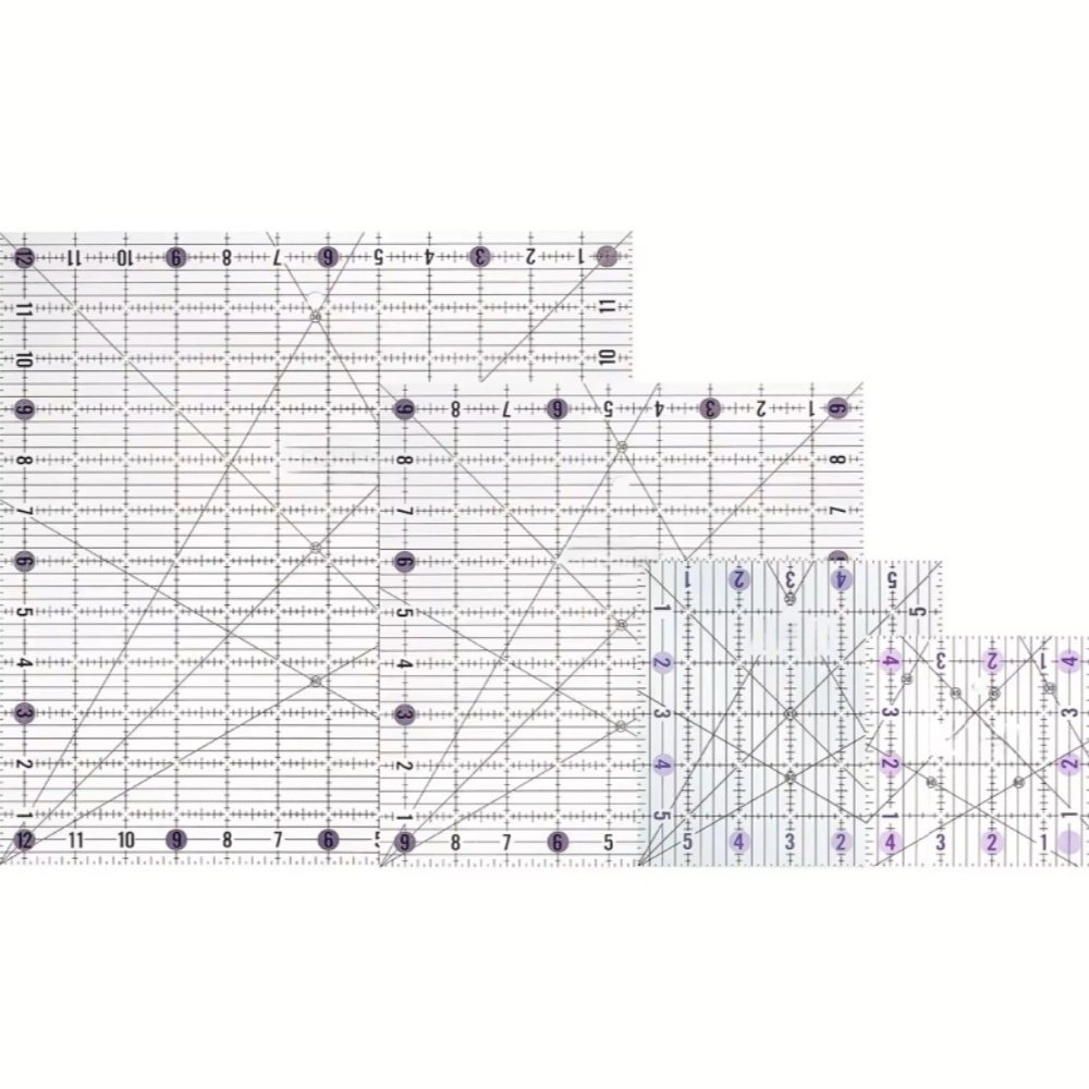 Quilting Ruler Square - 4pcs Square Acrylic Quilting Rulers Set