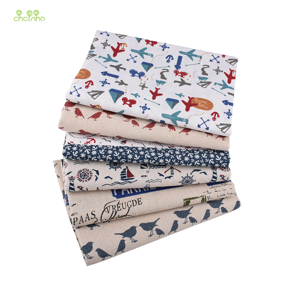 Sewing Geotextile Fabric - Chainho,Printed Cotton Linen Fabric,DIY Sewing Quilting