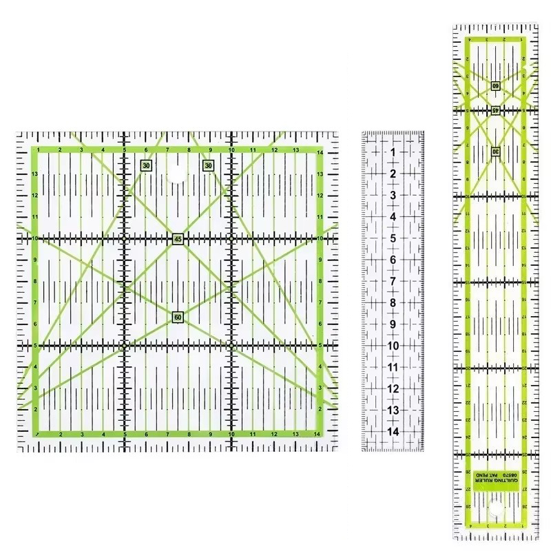 Quilting Ruler Square - 1/2pcs 15cm Quilting Patchwork Ruler Fabric