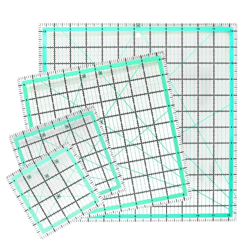 Quilting Ruler Square - J1UL1N 4PCS Square Quilting Ruler (12.5/9.5/6/4.5Inch)
