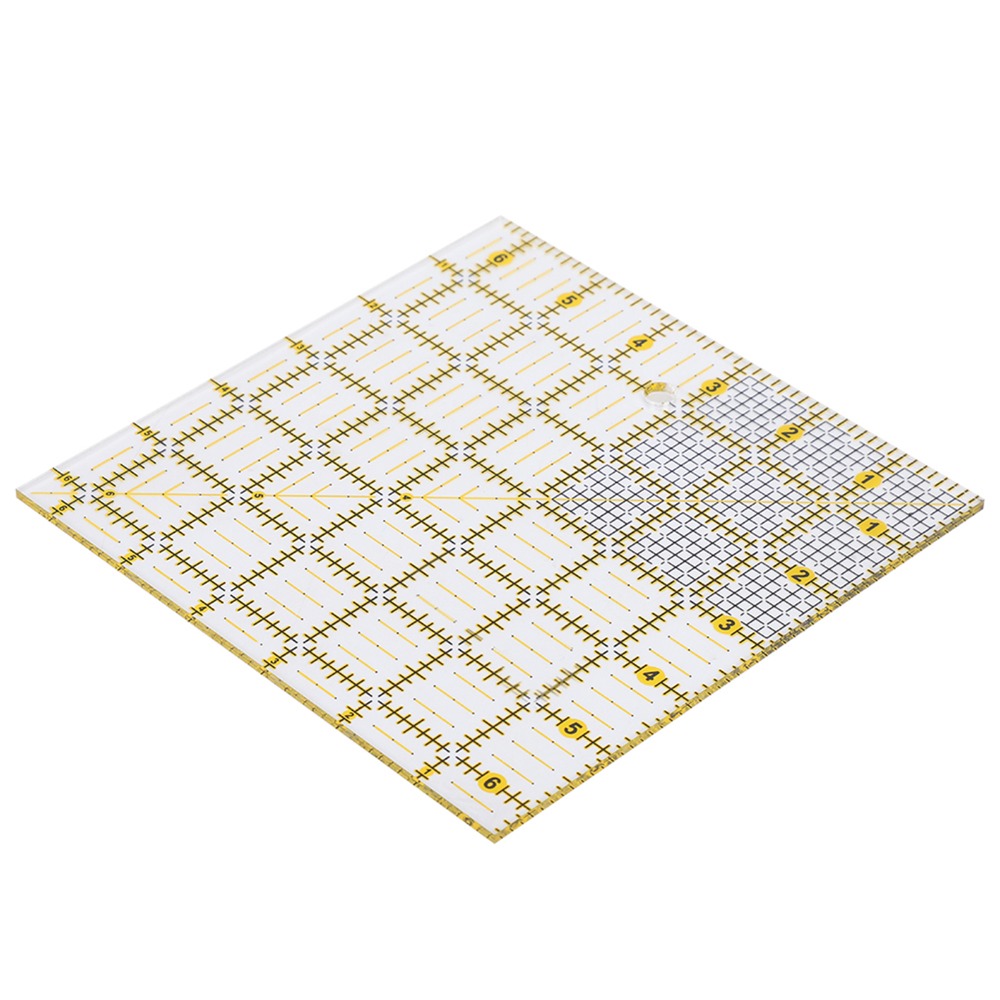 Quilting Ruler Square - Durable 6.5x6.5in Square Quilting Ruler Transparent