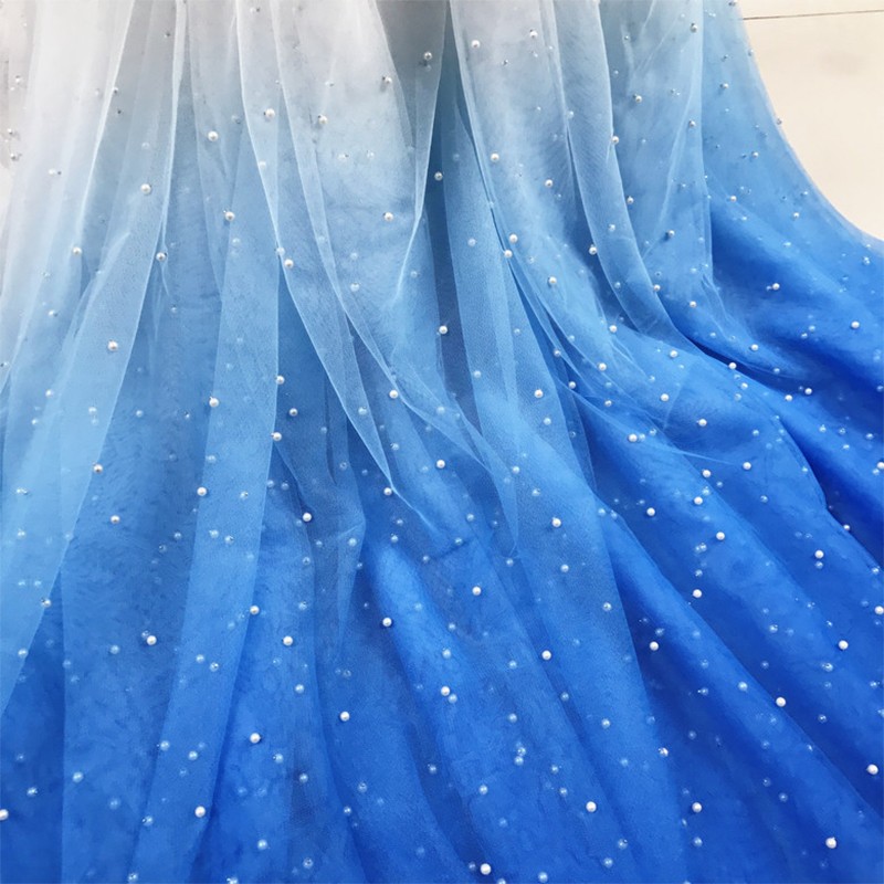 Sewing Batik - 100x150cm Pearl Mesh Gradient Tulle Fabric