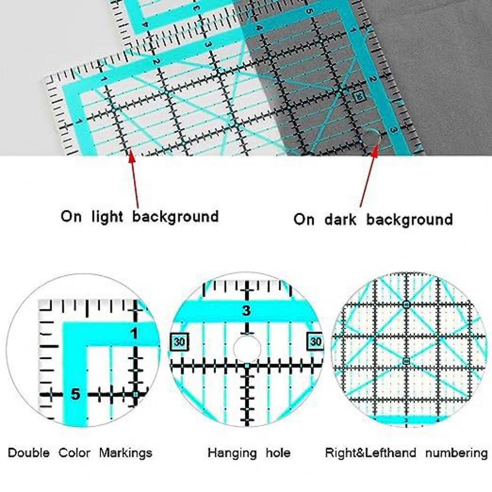 4Pcs Acrylic Quilting Ruler wi - Quilting Ruler Square recension och pris