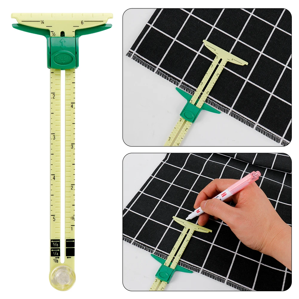 5-IN-1 Sewing Seam Ruler Measu - Quilting Ruler Square recension och pris