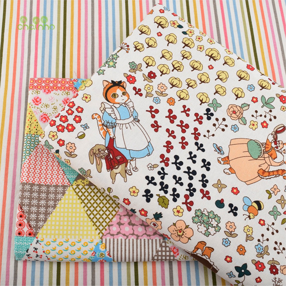 Chainho,Printed Cotton Linen F - Sewing Geotextile Fabric recension och pris
