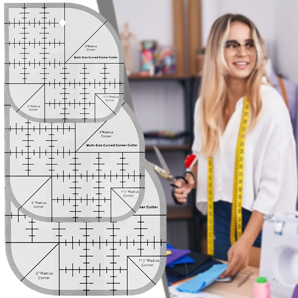 Non Slip Curved Corner Cutter  - Quilting Ruler Square recension och pris