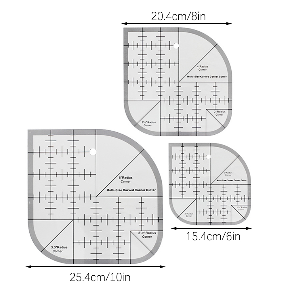 Non Slip Curved Corner Cutter  - Quilting Ruler Square recension och pris
