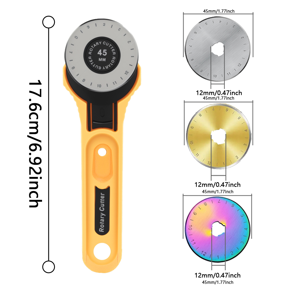 45mm Rotary Fabric Cutter Leat - Sewing Necessities recension och pris