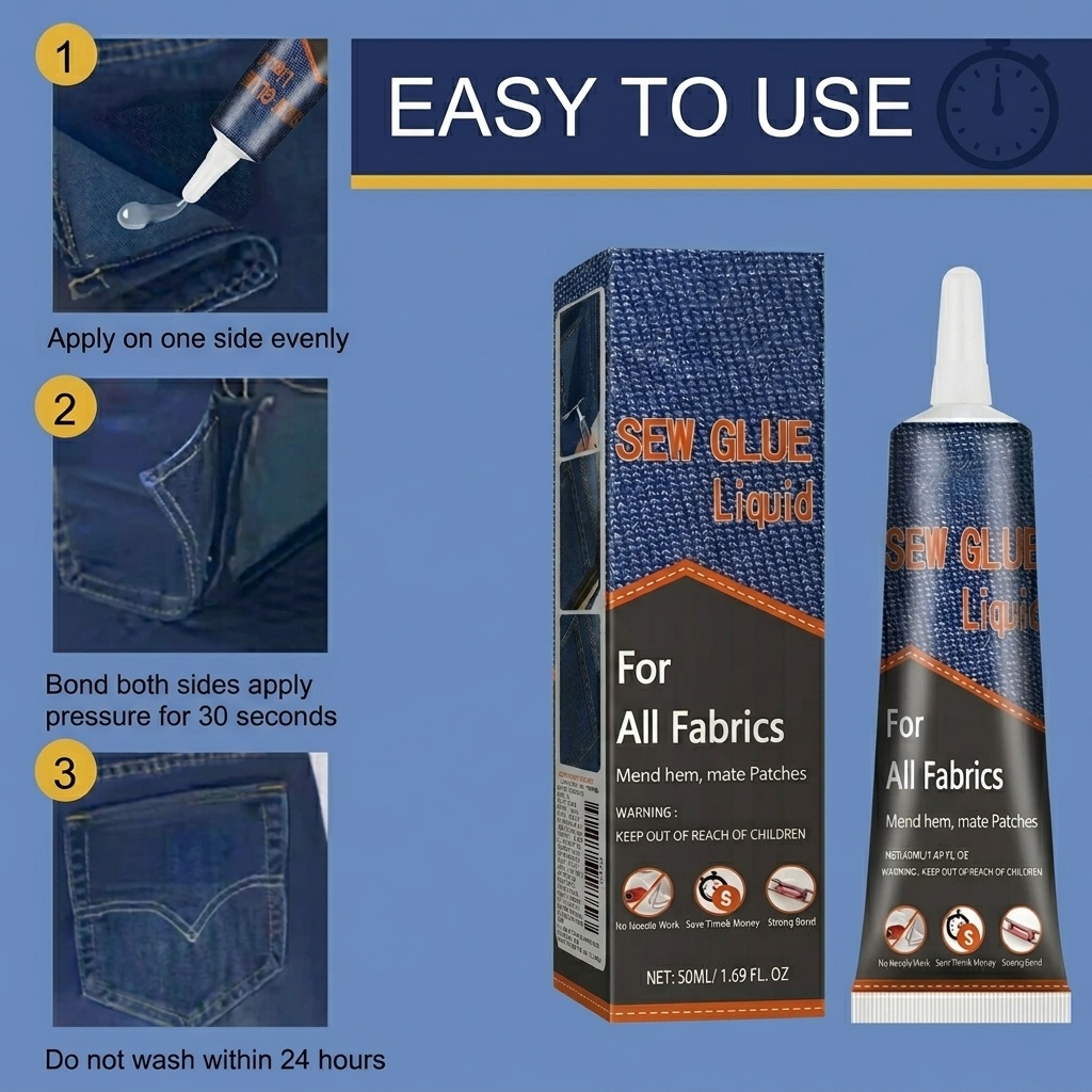 50ml Fabric Sewing Glue Fast D - Sewing Repair recension och pris