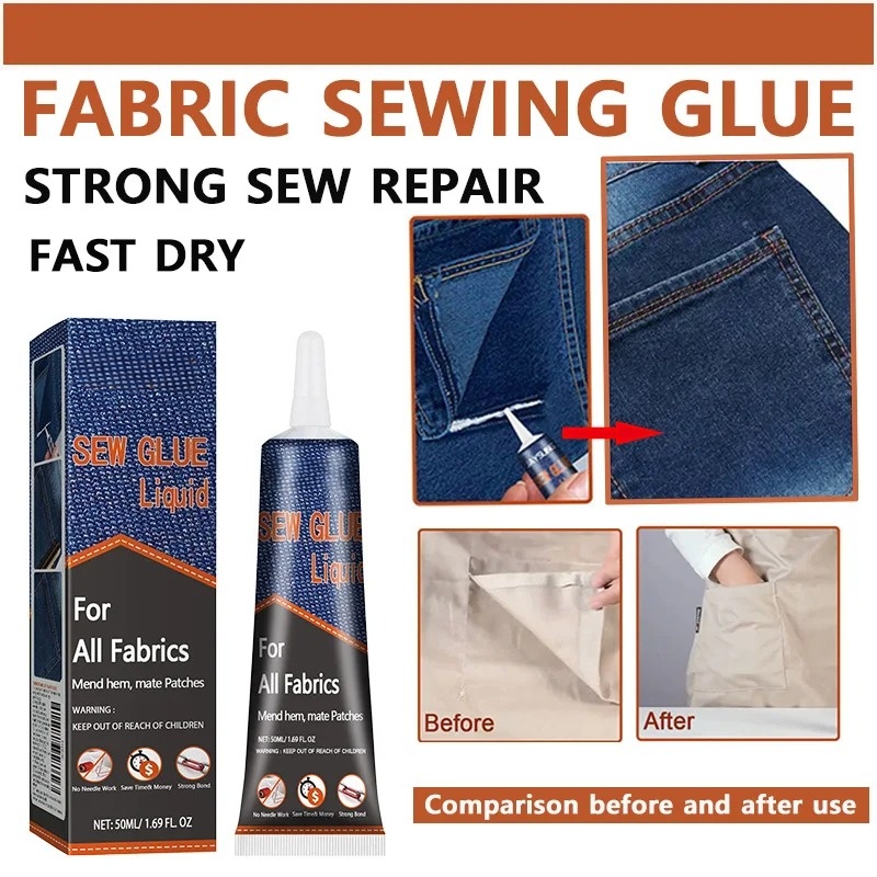 50ml Fabric Sewing Glue Fast D - Sewing Repair recension och pris