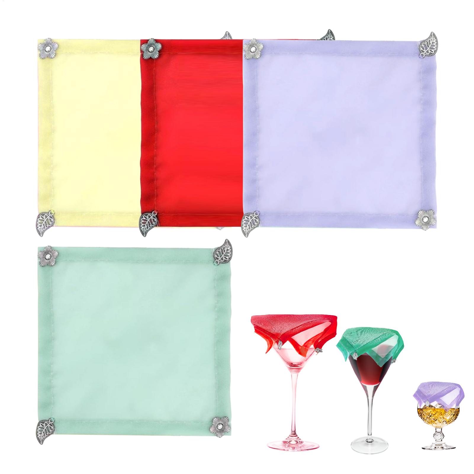 4pcs/set Weighted Wine Covers  - Fabric Weight Set recension och pris