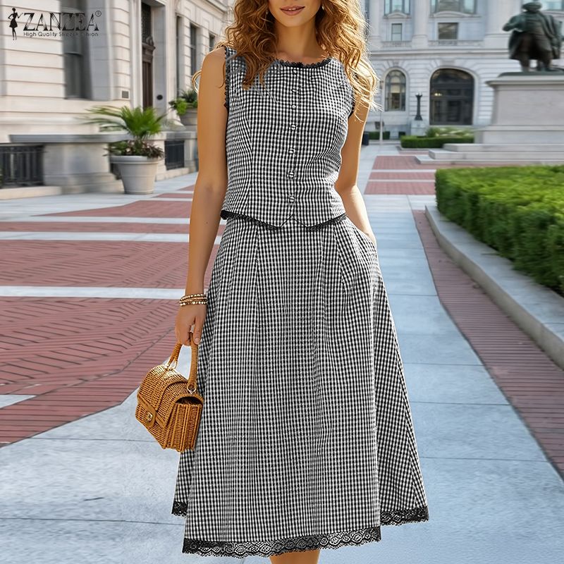 Elegant Women 2 Pieces Sets ZA - Sewing Vest recension och pris