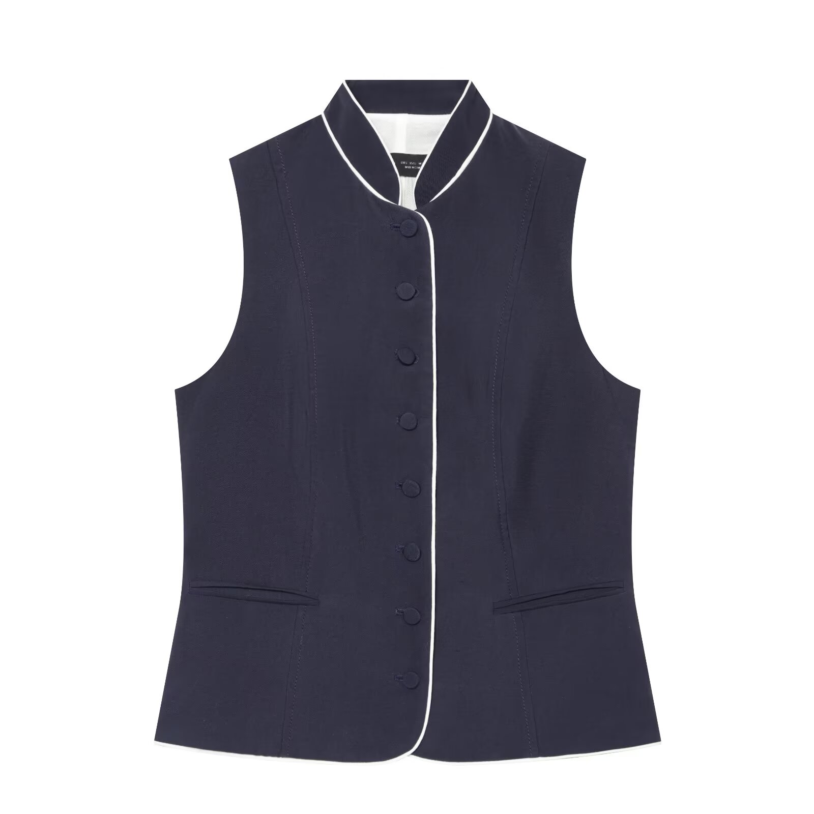 BSAY Women Contrast Stand Coll - Sewing Vest recension och pris