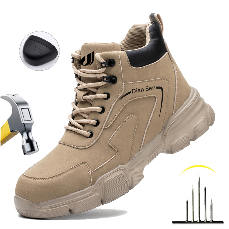 Mens Work Boots Steel Toe Shoe - Sewing Nylon recension och pris