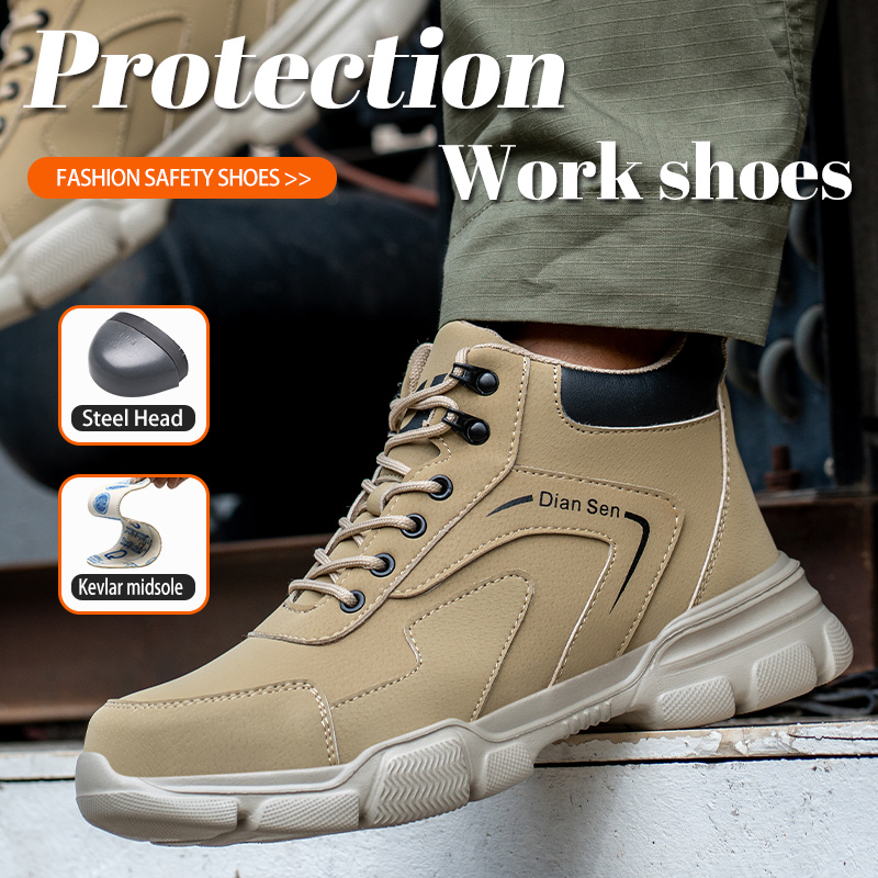 Mens Work Boots Steel Toe Shoe - Sewing Nylon recension och pris