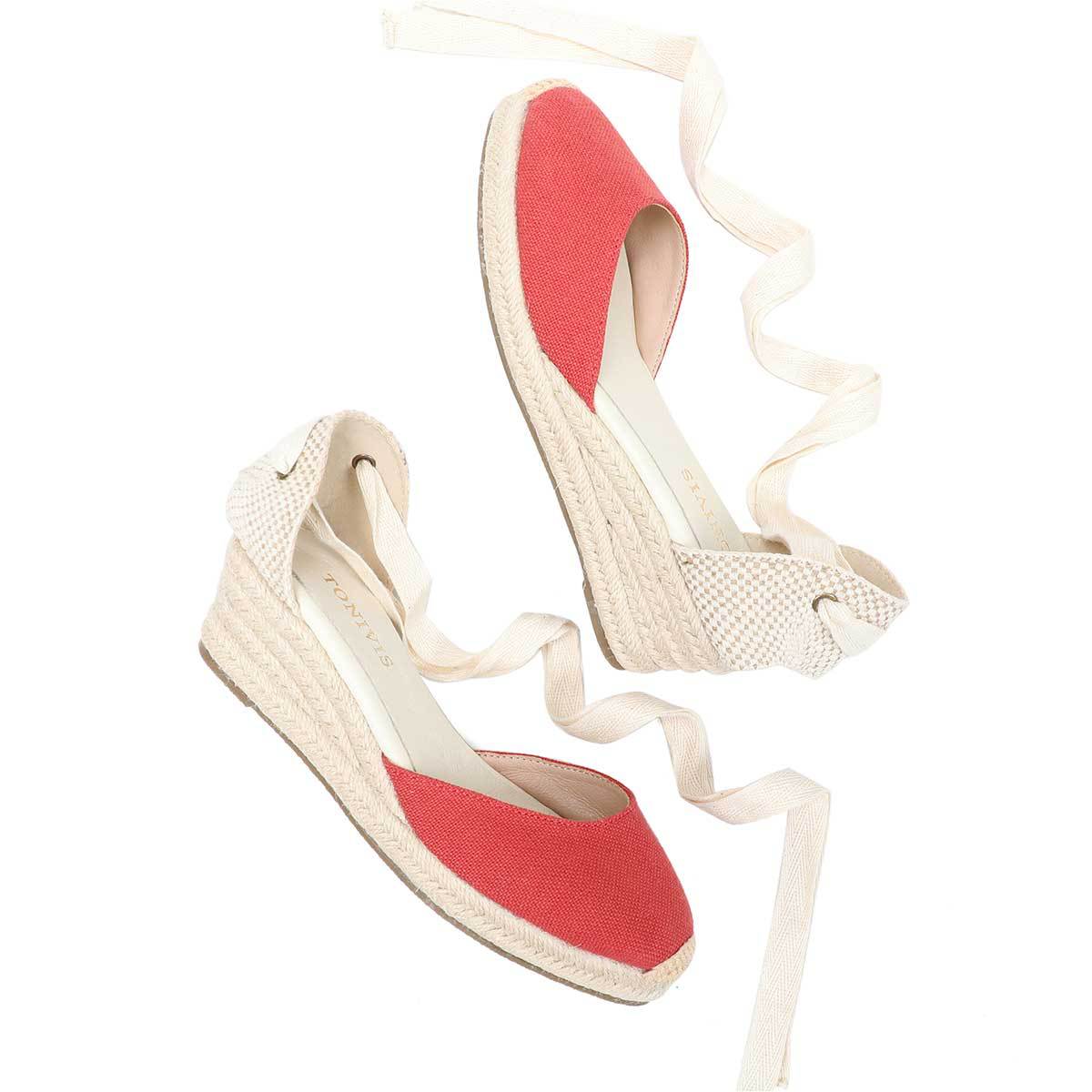 Women Wedge Espadrilles Lace U - Sewing Fabric recension och pris