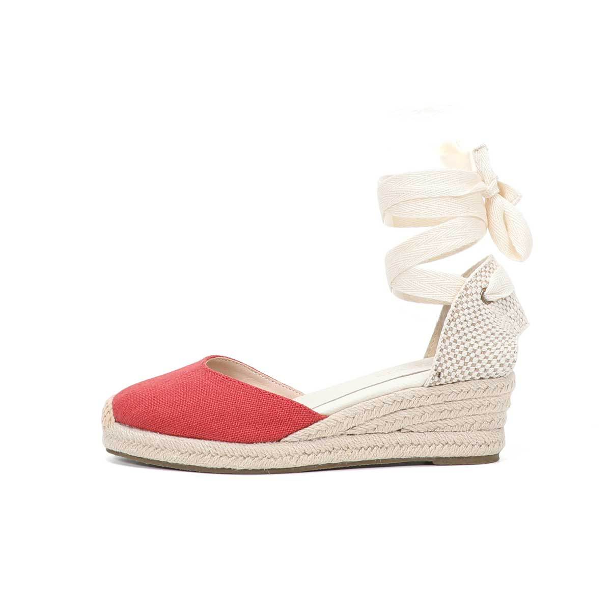 Women Wedge Espadrilles Lace U - Sewing Fabric recension och pris