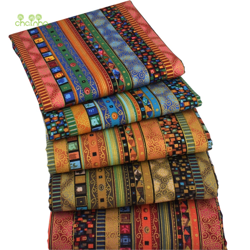 Chainho,Print Cotton Linen Fab - Sewing Geotextile Fabric recension och pris