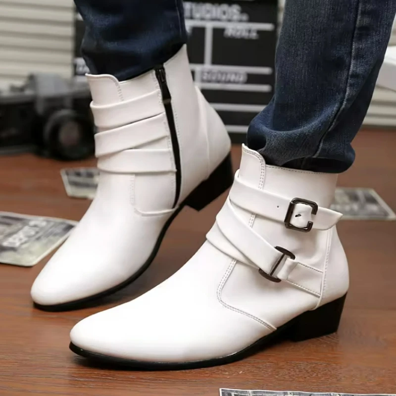 New Men's Boots Leather Chelse - Sewing Nylon recension och pris