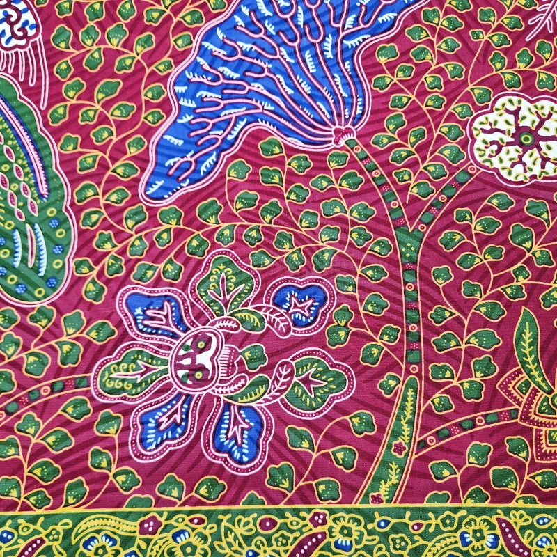46Inch * 6Yards Green Leaves P - Sewing Batik recension och pris