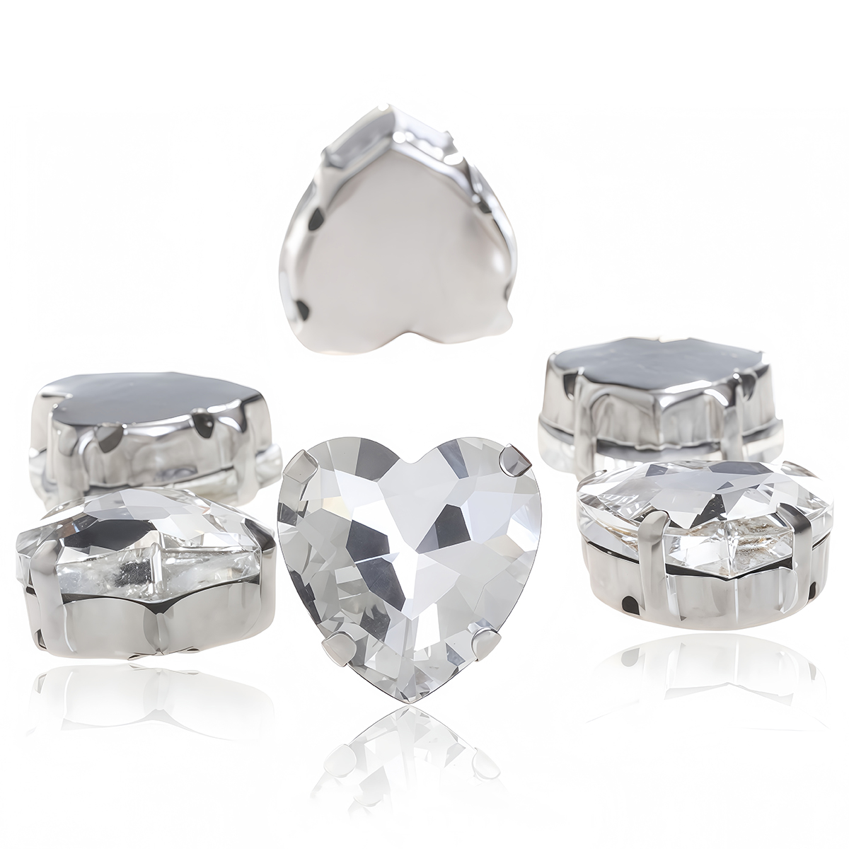 Heart Shape Glass Rhinestones  - Sewing Garments recension och pris
