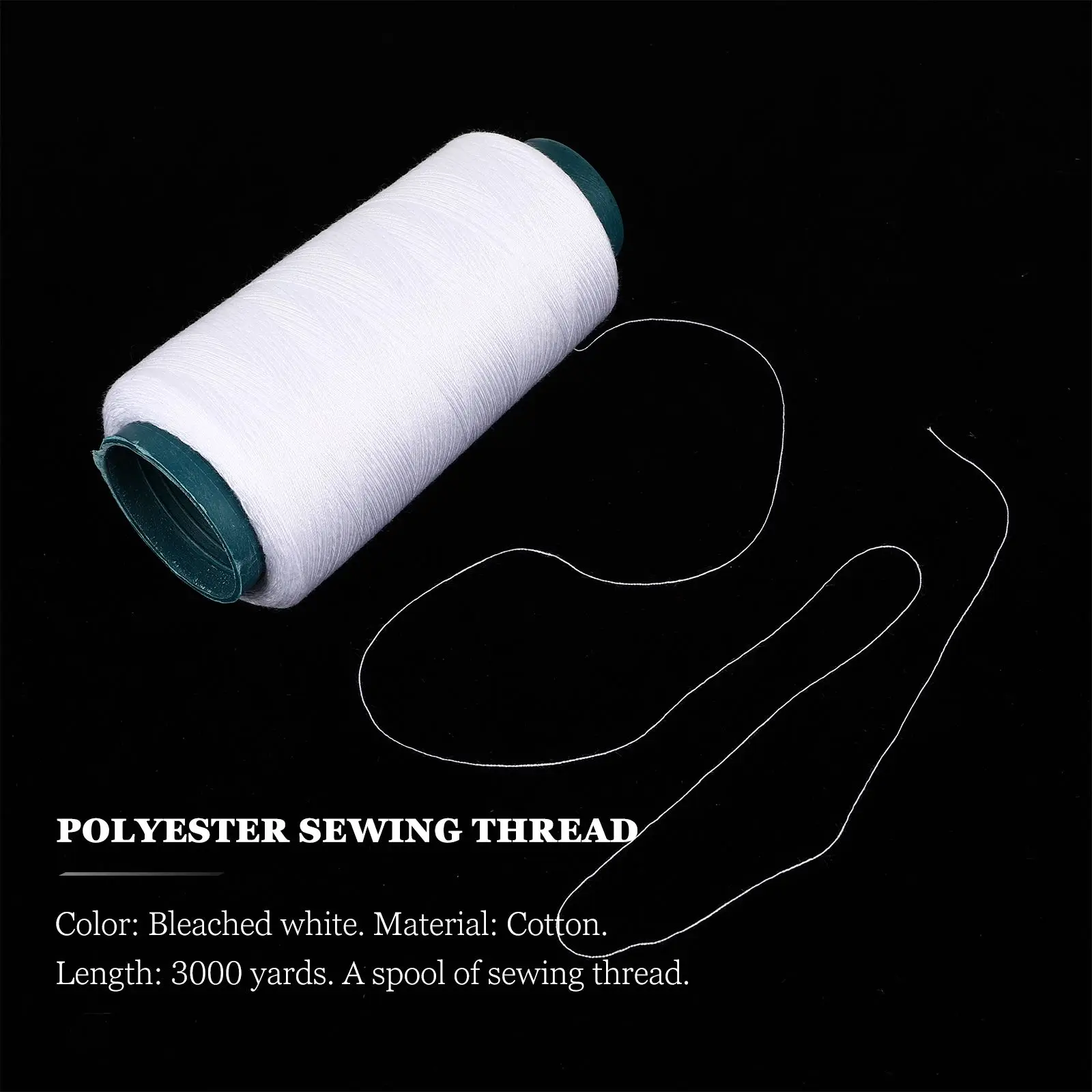 3000 Yards,2pcs,Bleached White - Sewing Thread In Textile recension och pris