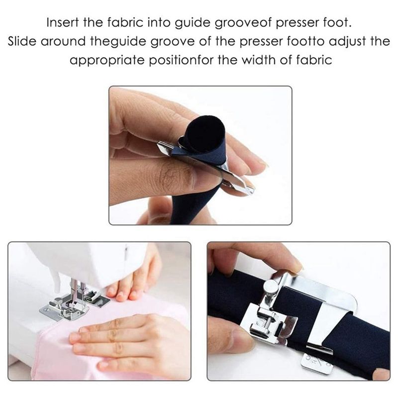 AA63 HOT 6 Pcs Rolled Hem Pres - Sewing Roll recension och pris