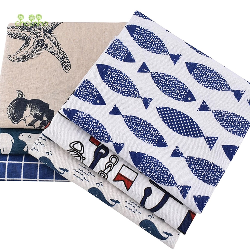 Chainho,Printed Cotton Linen F - Sewing Geotextile Fabric recension och pris