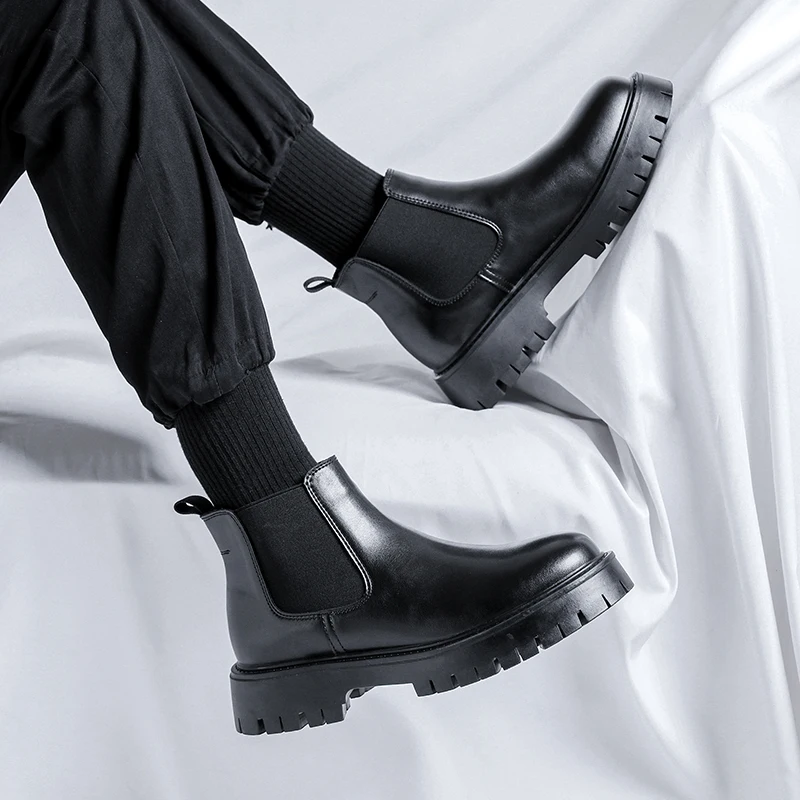 Chelsea Boots Fashion Leather  - Sewing Nylon recension och pris