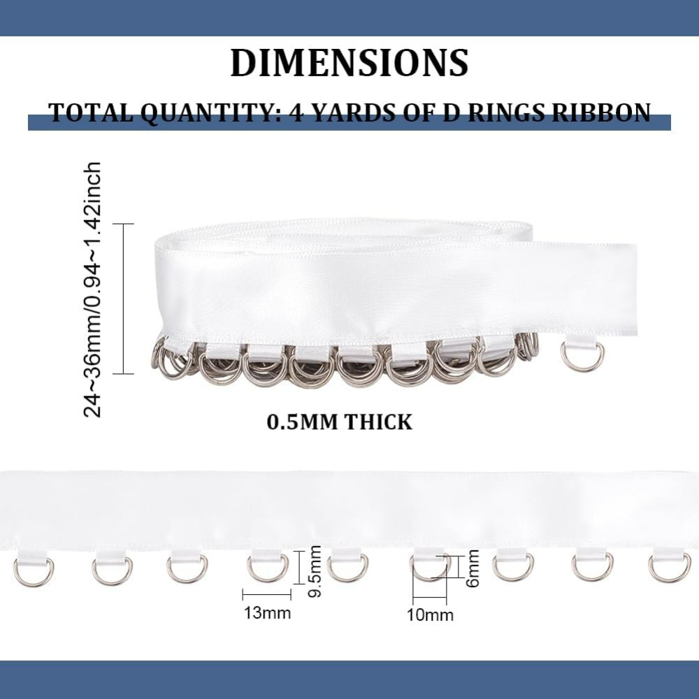 4 Yards White Grommet Trim wit - Sewing Garments recension och pris