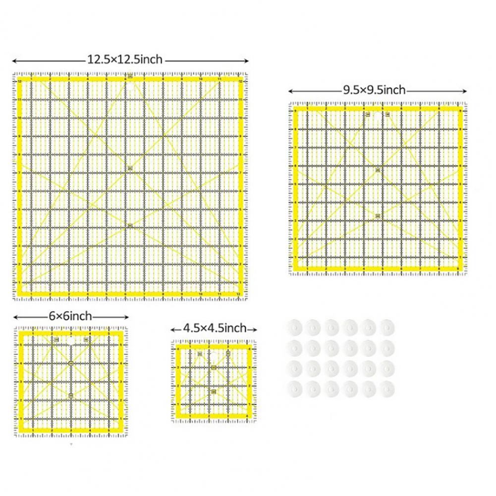 4Pcs Acrylic Quilting Ruler Sq - Quilting Ruler Square recension och pris