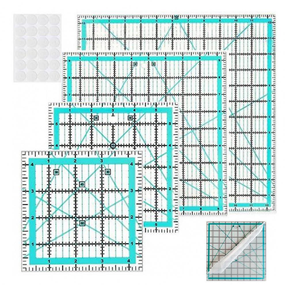 4Pcs Acrylic Quilting Ruler Sq - Quilting Ruler Square recension och pris