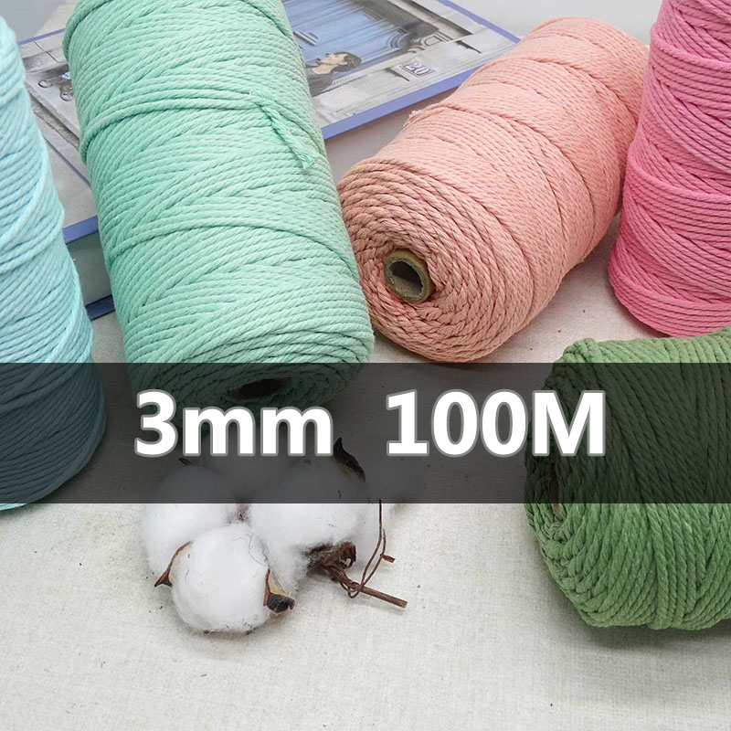 3mm 100M Macrame Cord Rope Cot - Sewing Thread In Textile recension och pris