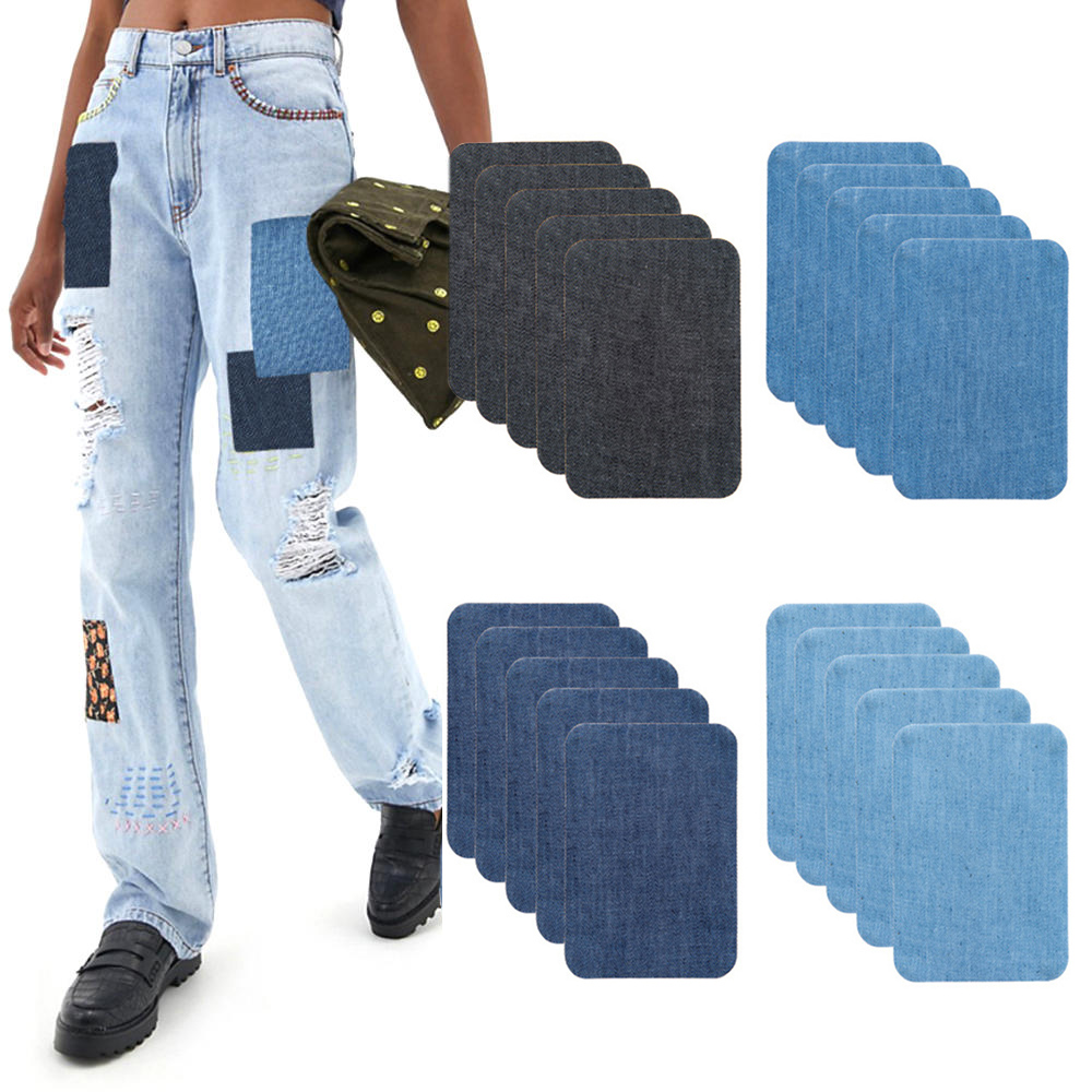 20PCS Cotton Denim Patches Rep - Sewing Repair recension och pris