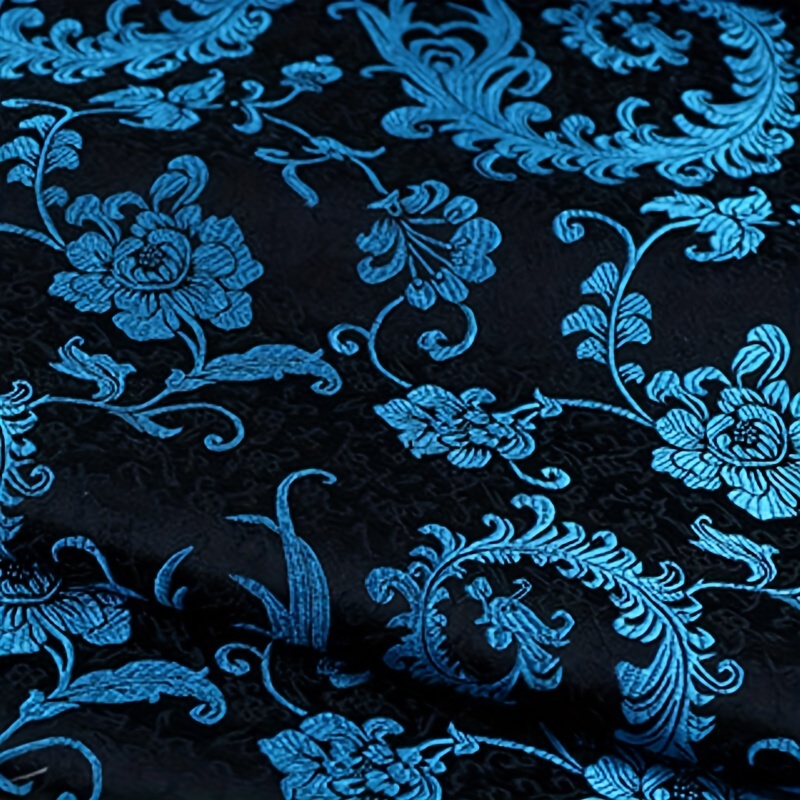 3D Blue Phoenix Tail Brocade F - Sewing Garments recension och pris