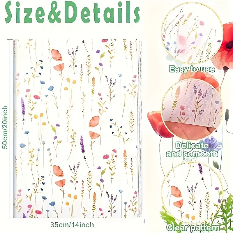 20 Sheets Lavender Print Gift  - Pattern Tissue Paper recension och pris