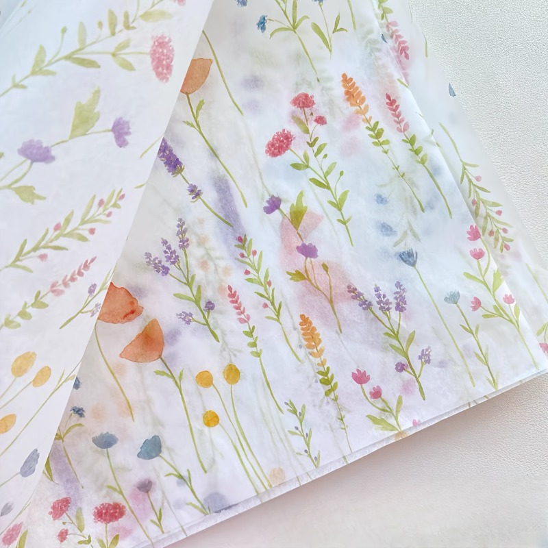 20 Sheets Lavender Print Gift  - Pattern Tissue Paper recension och pris